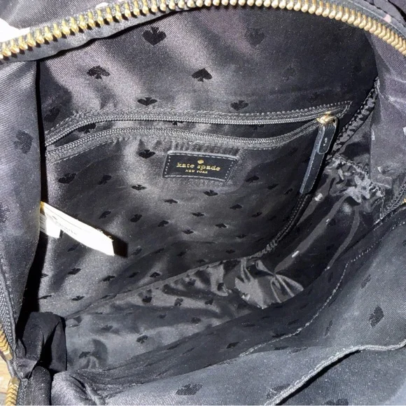 Kate Spade Black Floral Backpack Bag Purse Bag - Picture 11 of 14